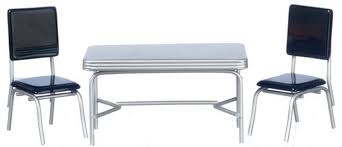 1950 retro kitchen black table and