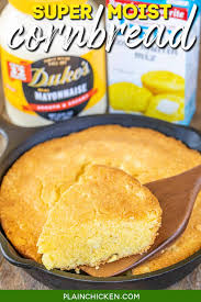 Super Moist Jiffy Mix Cornbread (Made with Mayonnaise) - Plain Chicken