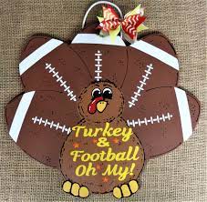 Turkey Football Oh My Wood Wooden Welcome Sign Wall Art Door Etsy Wooden Welcome Signs Wall Signs Handcraft