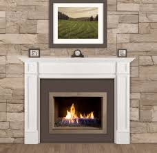 Our fireplace surround facing kits are the perfect complement to our traditional wood mantel surrounds. 56 Marshall White Fireplace Mantel