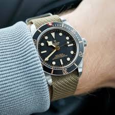 Tudor Black Bay 58 On A Tudor Style Single Pass Nato From Crown Buckle X Post R Watches Watchbands Best Watches For Men Watches For Men Tudor Black Bay