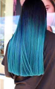 Bright Blue Balayage Beauty Hair Fashion Colours
