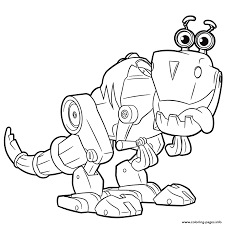 Cute cartoon robot coloring page free printable coloring pages. Cute Robot From Rusty Rivets Robot Dinosaur Coloring Pages Printable