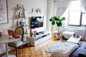 The oustanding image is part of small living room decorating ideas apartment photos has dimension x pixel. New York City Apartment Tour Living Room Kitchen Katie S Bliss
