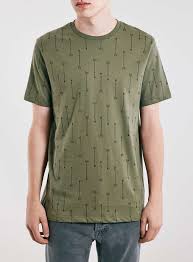 Khaki Arrows Print Slim Fit T Shirt Men S T Shirts Vests Clothing T Shirt Vest Mens Tshirts Mens Shirts