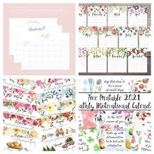 Click on any of the images below for a free 5x7 printable of my contributions to the st. 20 Free Printable 2021 Calendars A Cultivated Nest