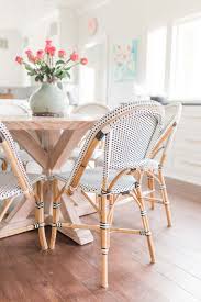 French Bistro Dining Chairs Coastal Pastel Dining Table Patio Furnishings Wood Patio Furniture French Bistro Chairs