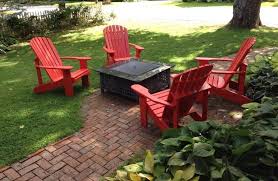 Fireworks Red Adirondack Chairs Around A Fire Pit Red Adirondack Chairs Adirondack Furniture Red Adirondack