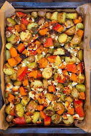 Ofenkartoffeln Mit Kurbis Rosenkohl Und Feta Nur Ein Blech Kochkarussell Rezept Ofenkartoffel Gesunde Rezepte Kurbis Rezepte Vegetarisch