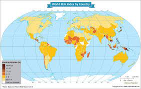 What Countries Face High Risk Of Disasters Answers World Map Showing Countries Natural Disasters Disasters
