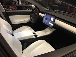Silver Tesla Model 3 Interior Cupholder Touchscreen Tesla Electric Car Tesla Car Tesla Model