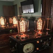 New Motorized Steampunk Flash Drive Molecule Dna Nixie Lamp Filament Indicator Numitron Iv 9 Steampunk Usb Stick Steampunk Steampunk Lamp Nixie Tube