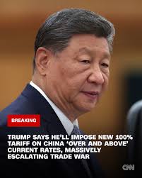 President Donald Trump said he would impose a 100% tariff