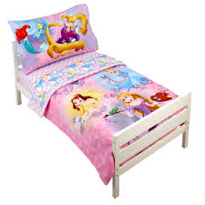 Pretty in pink, this princess print set includes a reversible comforter, flat sheet, fitted sheet and standard pillowcase. Disney Princess Adventure Rules 4 Piece Toddler Bedding Set Reviews Wayfair