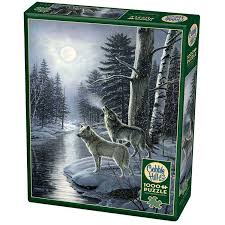 Cobble hill was founded in 2005 with a desire to bring quality puzzles with a loving, whimsical, nostalgic feel to jigsaw puzzle enthusiasts around the world! Cobble Hill 1000 Piece Wolves By Moonlight Jigsaws 1000 The Games Shop Board Games Card Games Jigsaws Puzzles Collectables Australia