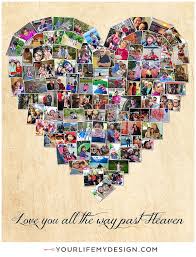 In Memory In Loving Memory Sympathy Gift Bereavement Etsy In 2020 Heart Photo Collage Memory Collage Crafts With Pictures