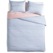 A timeless classic ticking stripe in a blue with a a vintage white base. The Pioneer Woman Ticking Stripe Duvet Cover