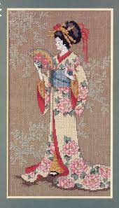 About japanese geisha cross stitch pattern: Pin By Claire S On Kanavice Ve Sablonlar Cross Stitch Art Cross Stitch Pictures Diy Cross Stitch