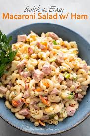 Easy Ham Macaroni Salad Recipe Easy Macaroni Salad Easy Macaroni Macaroni Salad With Ham
