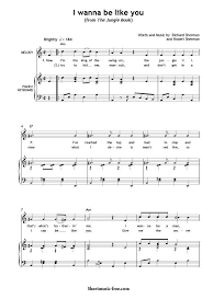 I Wanna Be Like You Sheet Music The Jungle Book Sheet Music Book Sheet Music Jungle Book