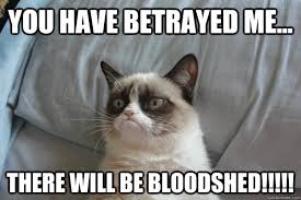 You Have Betrayed Me There Will Be Bloodshed Misc Quickmeme