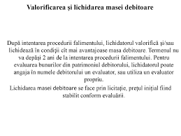 64/1995, societatea comerciala care a incetat platile pentru datoriile sale comerciale poate fi supusa procedurii reorganizarii dizolvarea societatilor care nu mai pot face fata datoriilor nu poate opera decat in cazurile in care se ajunge la solutia finala a lichidarii. Declararea Falimentului Si Lichidarea Intreprinderii Insolvabile Online Presentation