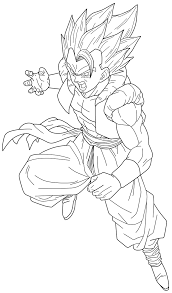 Gogeta Super Saiyan Lineart By Chronofz On Deviantart Dragon Ball Super Art Dragon Ball Image Dragon Ball Art