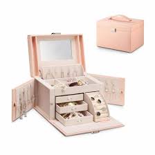 Please note these music boxes now come in a white case. Vlando Jewelry Box Faux Leather Medium Jewelry Organizer