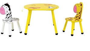 Stainless steel kids desk with chair. Hh Home Hut Kids Wooden Table And Chairs Set Childrens Toddler Animal Jungle Themed Gift Buy Online In India At Desertcart In Productid 71207191