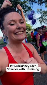 Those balloon ladies are scary when they are catching up behind you, but  they were so nice! This was our first runDisney 10 miler race at Walt  Disney World! I am not a runner at all, I ran a 5k twice ...