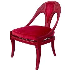 Michael Taylor For Baker Red Spoon Back Chair Red Spoon Chair Seat Cushions