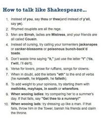 Talk Like Shakespeare Shakespeare Words Teaching Shakespeare Writing Words