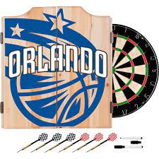 Orlando Magic Wood Dart Cabinet Set In 2021 Orlando Magic Dart Board Cabinet Dart Board