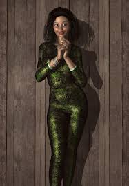 A black female version of the skinsuit, of the house of ul. Snake Skin Suit By Simone83 Bryce Portraits