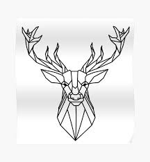 Geometric Stag By Ay Up Duck Designs Stag Tattoo Stag Tattoo Design Geometric Painting
