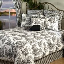 Black And White King Bedding Set Plymouth California King 10 Piece Comforter Set Black Cotton Toile With Images Bed Linens Luxury White Bed Set Luxury Bedding Set