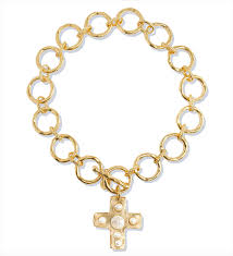 Product title a&m a&m women's solid 14k yellow gold 2mm figaro chain necklace average rating: Ladies Gold Chain Pearl Necklace With Gold Cross With Freshwater Pearl Made In The Usa