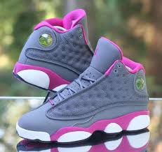 Nike Girl S Air Jordan 13 Retro Gs Cool Grey Fusion Pink 439358 029 Size 4y Nikes Girl Air Jordans Nike