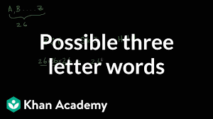 Possible Three Letter Words Video Khan Academy