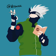 The shinobi that lives in the darkness. Vectorized Kakashi Just Reading His Book Naruto