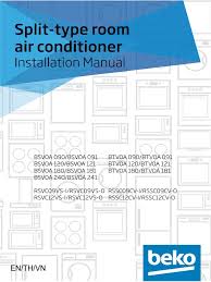 Beko inverter 3.5kw room air conditioner model bhin 120 seer/scop 6.1/4.0(average) p design c capacity 3500w 12000 btu/h p design h capacity 3200w 11000 btu/h max.power input. Beko Air Conditioner Manual Electrical Wiring Machines