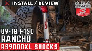 2009 2018 F150 4wd Rancho Rear Rs9000xl Shock Install And Review