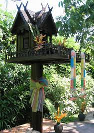 Nongnits Treasures Thai Spirit Houses I Will Someday Put A Spirit House In My Garden Balinese Garden Small Garden Design Meditation Garden