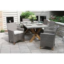 Stainless steel hardware pack includes all the stainless steel hardware pack includes all the screws and fasteners required to build our adirondack side table and foot stool (sold separately). Outdoor Interiors 7pc Teak And Wicker Dining Set Driftwood