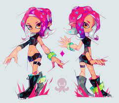 Agent 8 striking some poses (art by アマクサ - they have lots of other great  Splatoon art so be sure to check them out!) : r/splatoon