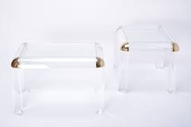 Check to learn the vintage designs of lucite coffee table with contemporary touches. Pair Of Vintage Lucite Brass Coffee Tables 99822