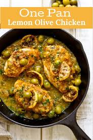 Restaurant Results In A One Pan Weeknight Friendly Recipe One Pan Moroccan Lemon Olive Chicken Is An Easy Version Tagine Recipes Olive Recipes Morrocan Food