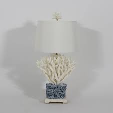 Maybe you would like to learn more about one of these? Pair Of Blue And White Coral Lamps On Coquina Stone Bases Coral Lamp Lamp White Coral