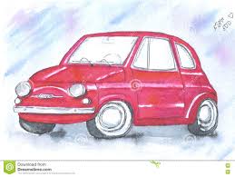 Mercedes gebruikt de iaa van volgende week om een concept voor te stellen van een compacte elektrische berline. Old Red Vintage Car Italian Fiat 500 Illustration 81990352 Megapixl