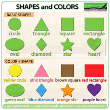 shapes and colors in english woodward english